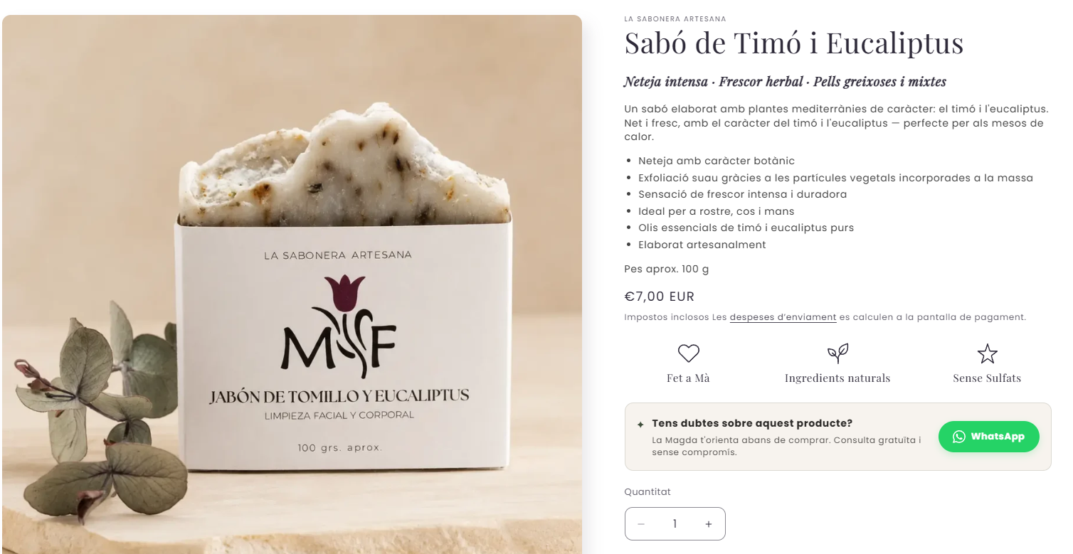 Capçalera de la fitxa del Sabó de Timó i Eucaliptus